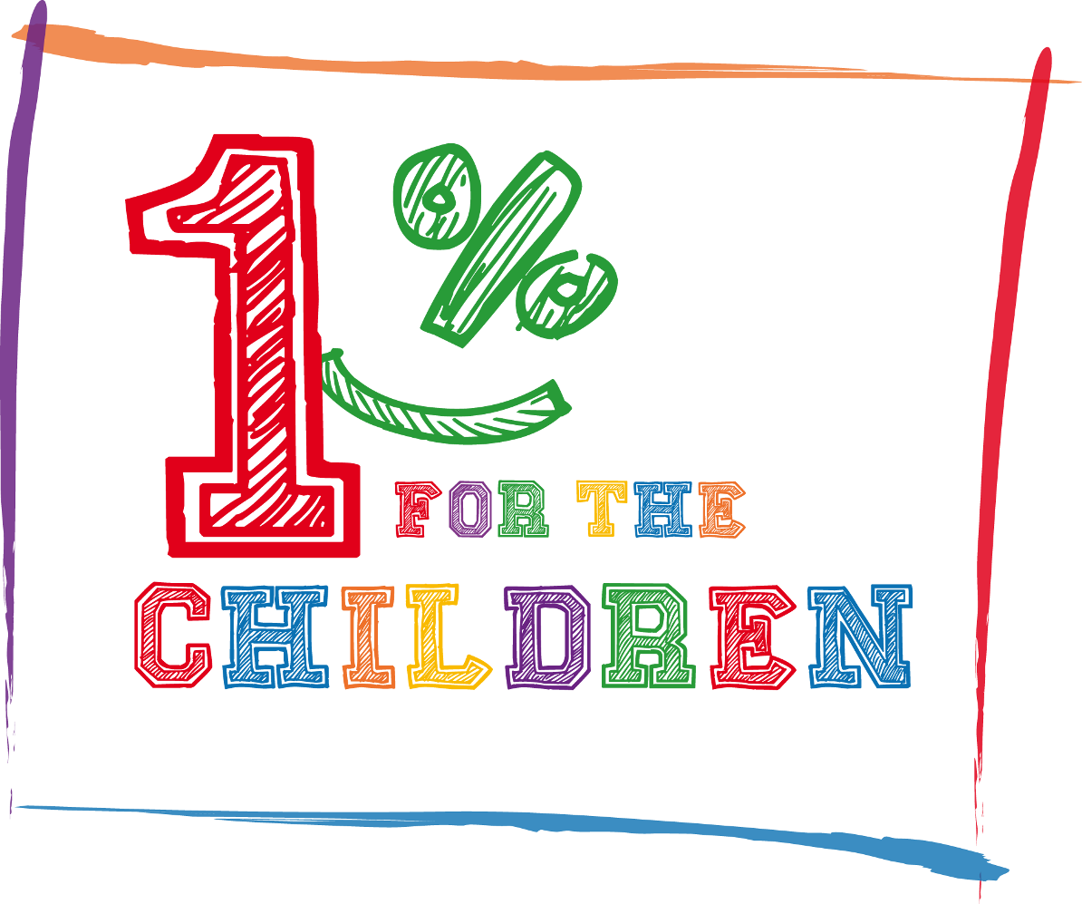 1% for the children logo